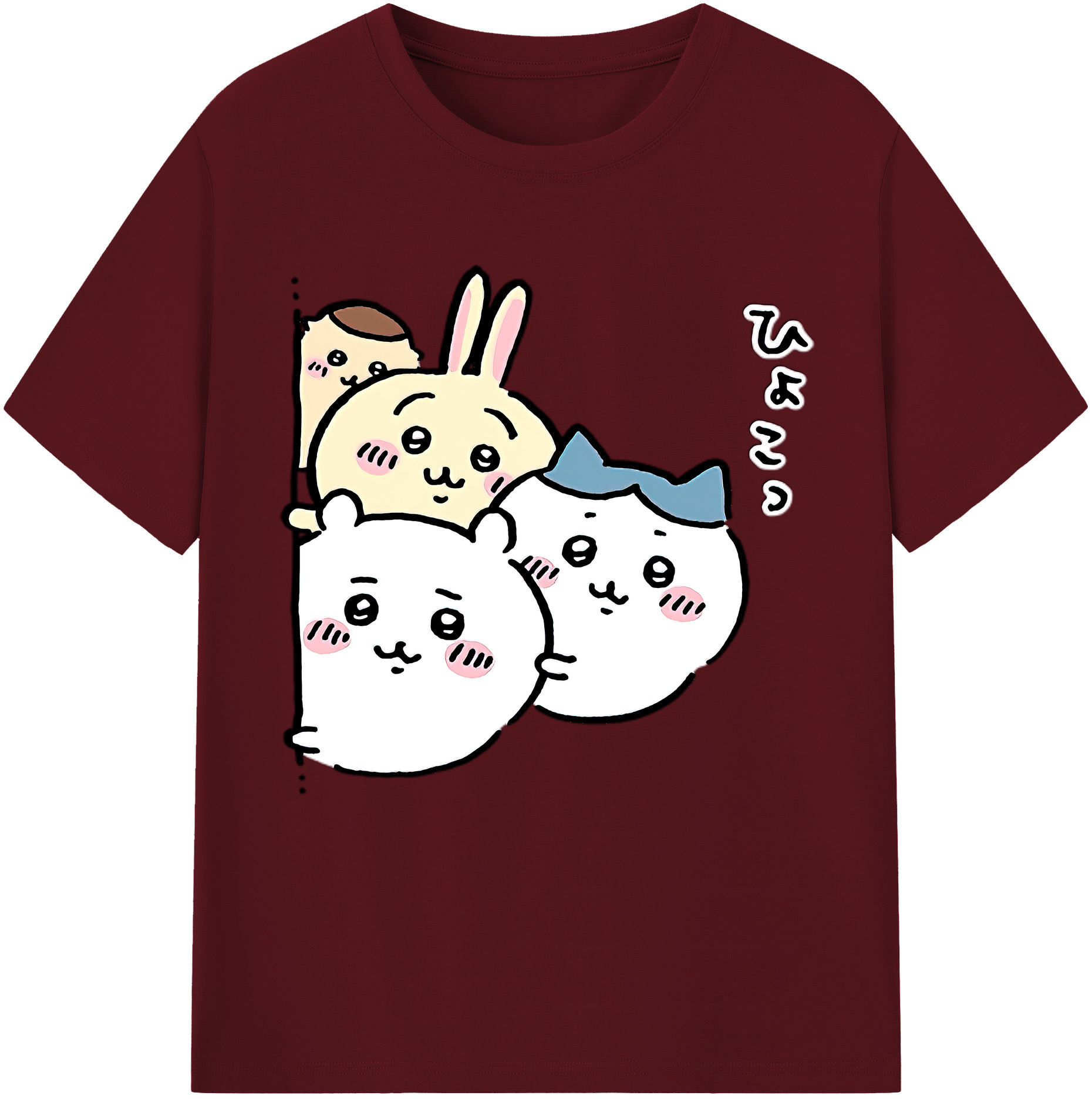 （画像用） ちいかわ ちいかわ Chii-kawa chiikawa 綿100％半袖Tシャツ（フロントプリント）